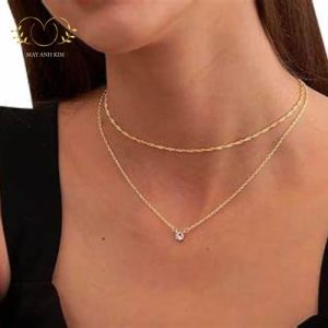Cách Chọn Dây Chuyền Vàng Cho Nữ Thanh Lịch Và Cuốn Hút 2 Cách chọn dây chuyền vàng cho nữ đẹp và phù hợp với dáng cổ