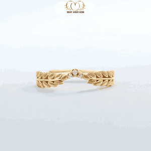 Nhẫn bạc nữ mạ vàng đính đá CZ – Mây Ánh Kim