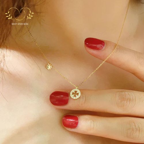 Dây chuyên mạ vàng - Mây Ánh Kim 5 Dây chuyền Silvia