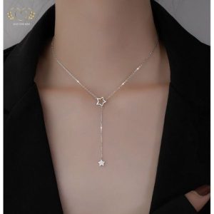 dây chuyền ngôi sao rỗng phong cách tối giản
