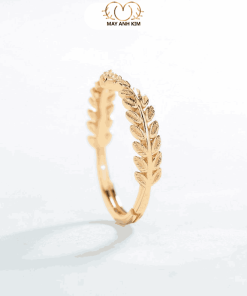 Nhẫn bạc nữ mạ vàng đính đá CZ – Mây Ánh Kim