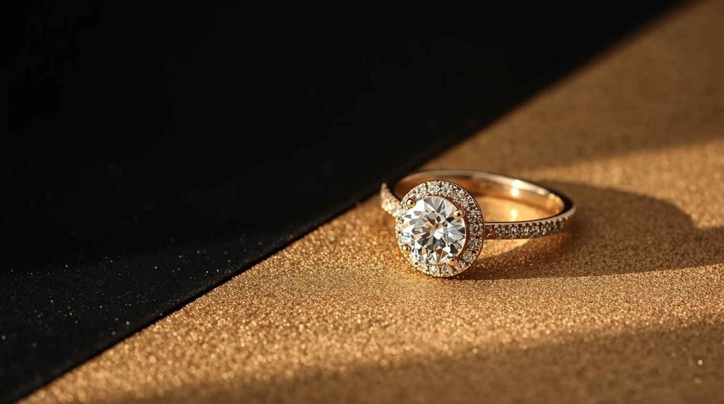 nhẫn cầu hôn Mây Ánh Kim sang trọng tinh tế